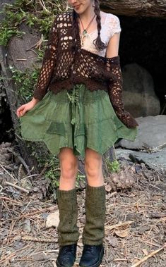 Cottagecore Alt Fashion, Alt Cottagecore Outfit, Fairy Core Outfits Black Women, Faeriecore Fashion, Fairy Inspired Outfit, Forestcore Fashion, Fairy Grunge Outfit, Fairy Core Outfits, Fairycore Outfit