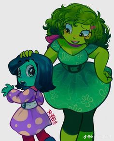 Envy Inside Out Fanart, Disgust And Envy, Disgust Inside Out Fanart, Disgust Fanart, Disgust Inside Out, Envy Fanart, Inside Out Fanart, Inside Out Emotions, Inside Out Characters