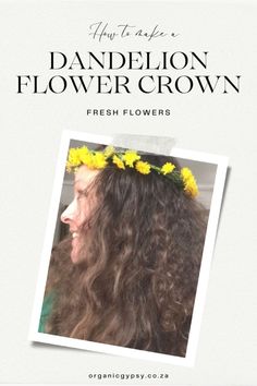 Embrace your inner wildflower with this DIY guide on making a stunning Dandelion Flower Crown!   Perfect for adding a touch of whimsy to your next outdoor adventure or special occasion.   Learn how to create your own botanical masterpiece today! 🌼✨   #DandelionFlowerCrown #DIY #NatureCrafts Dandelion Flower Crown, Trout Lily, Crown Diy, Diy Flower Crown, Diy Crown, A Dandelion, Live In Style, Dandelion Flower, Lifestyle Newborn Photography