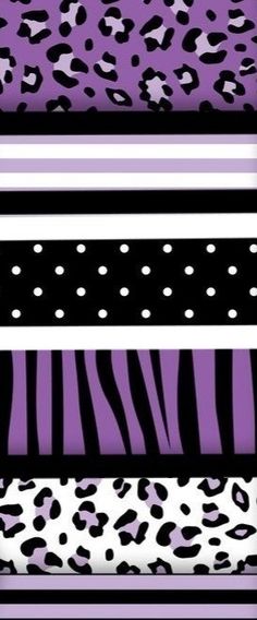 a purple and black animal print pattern with white dots on the bottom half of it