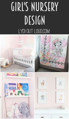 Girls Nursery Design  via @LydiOutLoud Gorgeous Nursery, Nursery Design Girl, Cute Dorm Rooms, One Room Challenge, Girls Nursery, Room Challenge