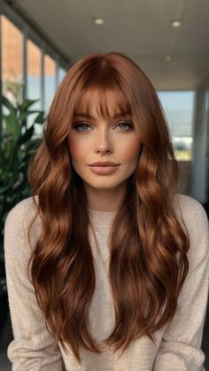 👱 Glamorous Spring Red Hair Color fall hair colors copper brown Inspiration 💫 Copper Bronze Hair, Chestnut Copper Hair, Cool Copper Hair Color, Winter Copper Hair, Chocolate Ginger Hair, Soft Autumn Red Hair, Cooper Brown Hair Colour, Copper Hair Olive Skin Tone, Chocolate Copper Hair Dark Brown