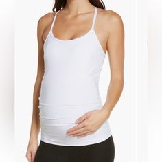 Nwot = New Ships Same Day Current In Retail $82!!!!!!! Darkest Night Color Shirred Sides Flatter A Growing Baby Bump In This Quick-Drying Racerback Tank Cut From Buttery-Soft Fabric For Comfort In And Out Of The Gym. 23 1/2" Length (Size Medium) Scoop Neck Built-In Shelf Bra 87% Polyester, 13% Spandex Machine Wash, Tumble Dry Note To Non-Sellers Sellers Pay Fees $.30 On The Dollar In Taxes Plus Shipping Materials Plus The Item There Is No Lowballing My Closet Id15861944 Nursing Camisole, Gray Cheetah Print, Yoga Tank Tops, V Neck Tank Top, Beyond Yoga, Cloud White, Baby Bump, Running Tops, Yoga Tops