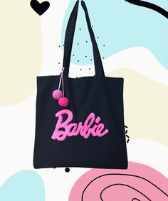 Barbie Tote, Creative Tote Bag, Totes Ideas, Barbie Theme Party, Barbie Birthday Party, Diy Party Favors, Barbie Theme, Barbie Core, Quick Braided Hairstyles