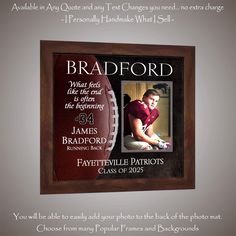 an image of a football player with his name on it and the words, bradford