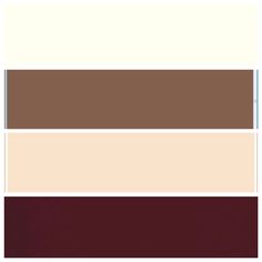 four different shades of brown, beige and white with the same color scheme on each side