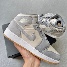 Reposhing This Item I Purchased From @Qjinss. Loved It, But Ready To Rotate For Something New. Questions? Leave A Comment Below! Jordan Grey, Shoes Air, Womens Jordans, Air Jordan 1 Mid, Jordan 1 Mid, Air Jordan 1, Nike Air Force Sneaker, Jordan Shoes, Coconut Milk