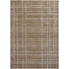 a brown rug with white lines on it