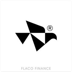 a black and white logo with the letter f in it's center, which is an eagle