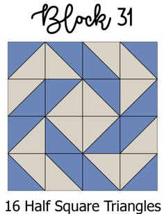 the block 3 pattern for half square triangles