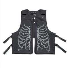 Skeleton Cargo Vest – COLDLINE CLOTHING Techwear Vest, Pocket Vest, Cargo Vest, Skeleton Print, Japanese Streetwear, Vests Mens, Sleeveless Jacket, Gothic Outfits, Black Khakis