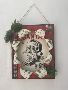 Busted Canvas, Mod Podge Projects, Pallet Christmas, Pallet Decor, Canvas Crafts, New Crafts, 3d Effect, Christmas Art