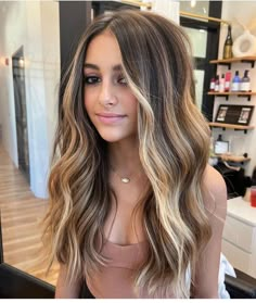 Brunette Hair With Highlights, Brown Hair Balayage, Brown Blonde Hair, Hair Color Balayage, Hair Inspo Color, Hair Envy, Brunette Hair, Great Hair