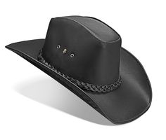 "Zalupe Genuine Black Leather Hat This hat is the perfect pairing of form and function. You won't regret acquiring our hat when you open the box and get a whiff of the true smell of genuine rustic bovine leather. Handcrafted using durable, finished, 100% leather, it is built to last and protect you from the sun and rain on any adventure. The leather hat's main feature is durability, unlike others, this noble material lasts a lifetime and your hat will probably be passed on to your grandchildren Woman Cowboy Hat, Western Black Hat One Size, Black Cowboy Hat For Ranch, Cowboy Hats Black, Luxury Black Cowboy Hat For Western-themed Events, Cowboy Hat Black Felt, Cowboy Hat Black, Black Leather Hat, Country Mens Fashion