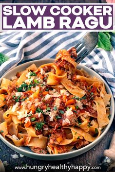 this slow cooker lamb ragu is an easy and delicious dinner that's ready in less than 30 minutes