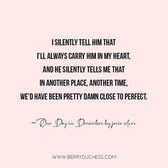 a quote that says i silently tell him that i'll always carry him in my heart