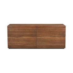 the sideboard is made out of wood and has two drawers on each side, one with