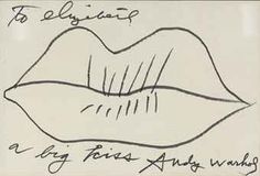 a drawing of a mouth with writing on it