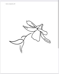 a drawing of a flower on a white background