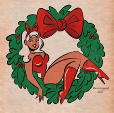 Christmas Pinup, Art Person, Rockabilly Art, Pink Xmas, Vintage Pop Art, Comic Art Girls, Pulp Art, Christmas Pins, Retro Illustration