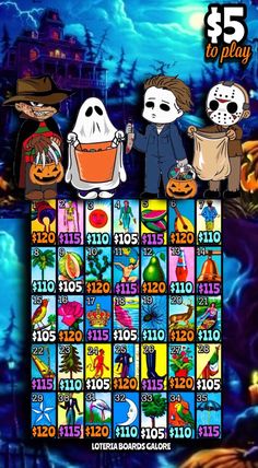 halloween slot machine with five jackpots and pumpkins