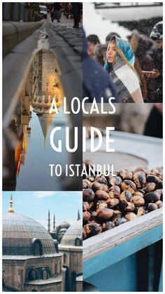 the cover of a travel guide with photos of people and buildings in different locations around it