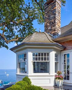 a house with a view of the ocean