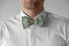 Unique self tied bow tie - made from special interlining. Green Bow Tie With Tie Back For Formal Occasions, Elegant Green Bow Tie For Black Tie Events, Classic Green Suit And Tie Accessories With Satin Bow, Elegant Green Suit And Tie Accessories With Bow, Green Tie With Decorative Bow For Formal Occasions, Dapper Green Suit And Tie Accessories For Black Tie, Dapper Green Tie For Wedding, Dapper Green Suit And Tie Accessories For Groom, Green Bow Tie For Black Tie Events