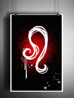 the letter s is painted on a black and red background