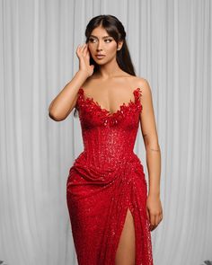 Red Matric Dance Dresses, Malu Trevejo Outfits, Md Dresses, Matric Dance Dresses, Classy Prom, Matric Dance, Gorgeous Prom Dresses, Classy Prom Dresses, Stunning Prom Dresses