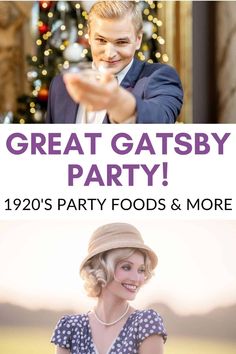 the great gatsby party poster is shown