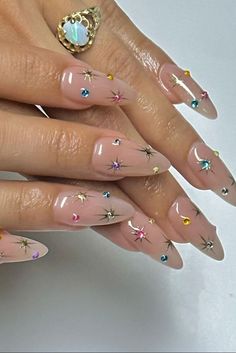 Insanely cute designs for spring nails that you’ll love this year. Saved Tattoo, Cute Spring Nails, Spring Nail Designs, Casual Nails, Acrylic Nails Coffin Pink, Nails Only, Gem Nails, Nails Desing, Spring Nail