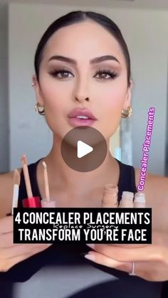 Concelear Makeup Placement, How To Use Concealer, Makeup Facelift, Concealer Placement, Concealer Hacks, Conturing Makeup, Concealer Tips, Simple Eyeshadow Tutorial, Concealer Tricks