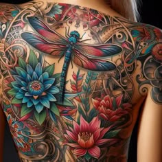 I will create your own stunning, crafted and customized tattoo Women Sleeve Tattoo Designs, Full Back Tattoo Women Flowers, Feminine Back Tattoos Full, Artful Tattoos, Boho Tattoo, Feminine Back Tattoos, Rainbow Tattoo, Sister Tattoo Designs, Origami Tattoo