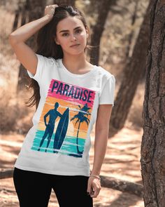 Paradise sunset surf style #sayinggiftShirt #sayingShirtWomen #sayingshirtmen#TypographyLover #Tshirt #Womenstshirt #Hoodie #Tank #Crewneck #Longsleevetshirt #BaseballTee #Cases #Mugs #Totes #fashion2020 #womenfashion2020 #fashionstyle2020 #Tshirt2020 #tshirtdesign2020 Sunset Surf, Design Fields, Surf Style, T Shirt Dress, Shirt Style