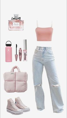 Pink Converse Outfits, Shoes Shein, Casual Preppy Outfits, Outfit Inspo Casual, Trendy Outfits For Teens, Statement Accessories, Casual Day Outfits, Outfits With Converse, Cute Preppy Outfits