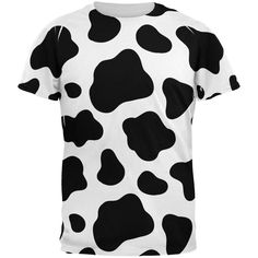 Cow Pattern Costume All Over Adult T-Shirt Diy Cow Costume, Cow Outfits, Cow Costume, The Dye, Cow Shirt, White Cow, Cow Pattern, T Shirt Costumes, 3d T Shirts