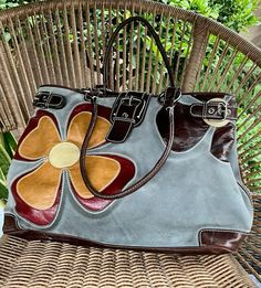 Large Leather Handbags, Flower Colors, Suede Purse, Top Handle Handbags, Bag Collection, Blue Suede, Fashion Killa