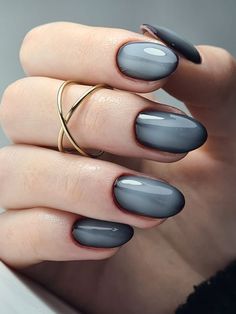 Nail Art Dark Colors, Cute Dark Nails, Nail Art Dark, Dark Nail Colors, Dark Gel Nails, Dark Color Nails, Finger Biting, Dark Nail Art, Nails Goth