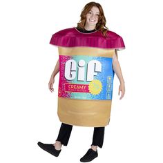 PRICES MAY VARY. Spread The News: Tired of sticking with the same old Halloween costume year after year? Spread your horizons this year with the new Peanut Butter Jar costume from Hauntlook Peanut Butter Not Your Jam: Just like peanut butter, this costume goes great all by itself. However, the pantry door is wide open for you to pair yourself with any of our other appetizing food costumes I Can't Believe It's Nut Butter: Great for Halloween theme parties, costume contests, farmer's market events Food Halloween Costumes, Appetizing Food, Old Halloween Costumes, Peanut Butter Jar, Food Costumes, Group Costumes, Halloween Party Themes, Pantry Door, Theme Parties