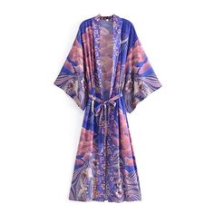 Venezia Kimono – wickedafstore Moda Kimono, Boho Robes, Kimono Outerwear, Boho Styl, Boho Mode, Kimono Shirt, Mode Kimono, Belted Robe, Bohemian Kimono