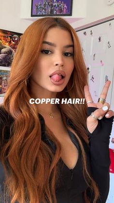 Cooper Hair Color Tan Skin, Copper Hair Color Olive Skin, Mexican Ginger Hair, Copper Hair On Tan Skin Tone, Ginger Hair With Dark Eyebrows, Light Hair With Dark Eyebrows, Copper On Tan Skin, Burnt Orange Brown Hair, Ginger Hair On Olive Skin