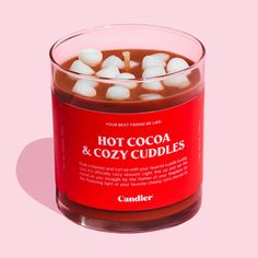 Hot Cocoa Candle - ONFEMME By Lindsey's Kloset Cozy Cuddles, Dark Chocolate Caramel, Candle Obsession, Chocolate Candle, Female Leaders, Caramel Buttercream, Preppy Christmas, Hot Coco, Cute Candles