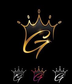 the letter g is made up of gold and silver crowns