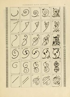 some type of calligraphy that is in the style of an ornamental letter and numbers