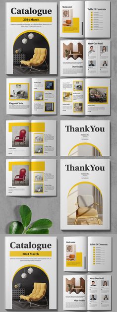 an image of a brochure with yellow accents