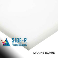 there is a white plastic board with the words siber plastics supply on it's side