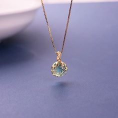 Blue Crystal Necklace, Magical Jewelry, Fancy Jewellery