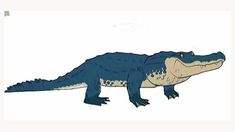 an image of a blue alligator on white background