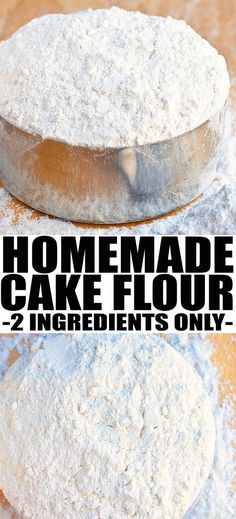 Learn how to make homemade CAKE FLOUR recipe with 2 ingredients. This quick and easy cake flour substitute is cheaper than buying it at stores and great in desserts, especially cakes and cupcakes. From cakewhiz.com #baking #bakinghacks #cakeflour #cake #bakingtips #CevicheCrafting Homemade Cake Flour, Cake Flour Recipe, Cake Flour Substitute, Homemade Dry Mixes, Keto Cupcakes, Cooking Substitutions, Flour Substitute, Homemade Pantry, Baking Substitutes